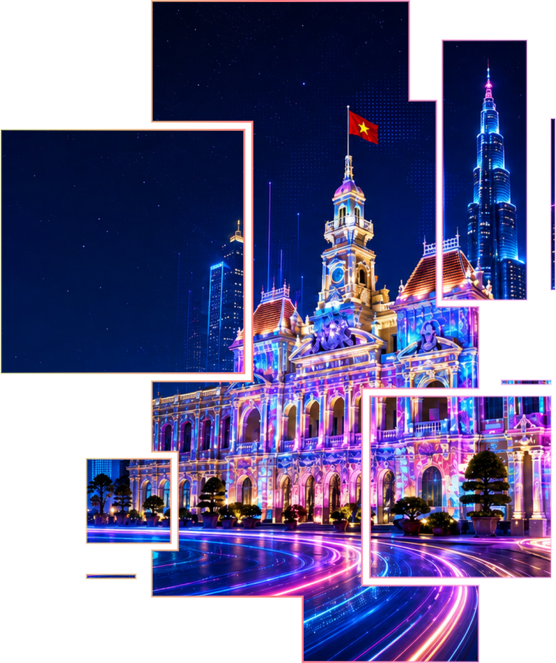 Thành phố Hồ Chí Minh rực rỡ về đêm